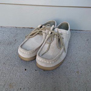 Clarks Wallabees Shoes Suede Tan Ankle W8